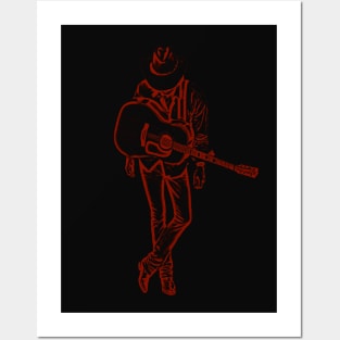 Dwight Yoakam Playing Guitar Posters and Art